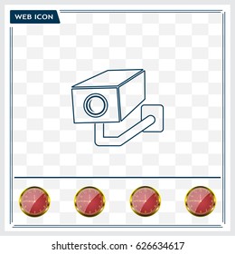 video surveillance camera vector icon