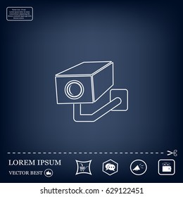 video surveillance camera vector icon