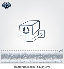 video surveillance camera vector icon