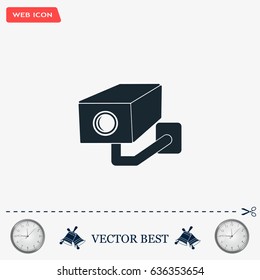 video surveillance camera vector icon