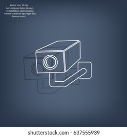 video surveillance camera vector icon