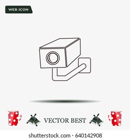 video surveillance camera vector icon