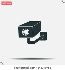 video surveillance camera vector icon