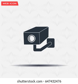 video surveillance camera vector icon