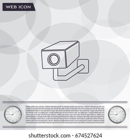 video surveillance camera vector icon