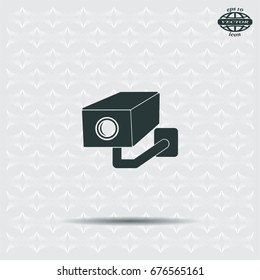 video surveillance camera vector icon