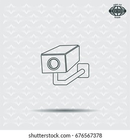 video surveillance camera vector icon