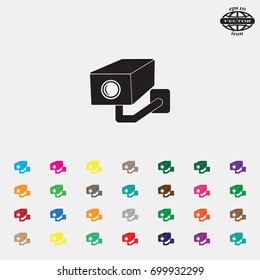 video surveillance camera vector icon