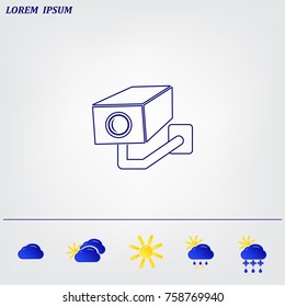 video surveillance camera vector icon