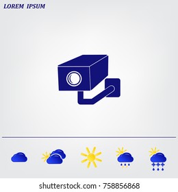 video surveillance camera vector icon