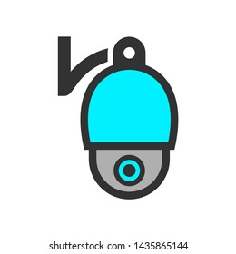 Video surveillance camera, vector illustration