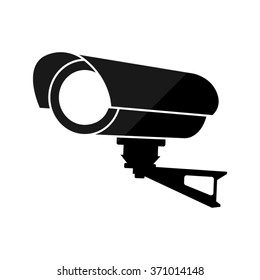 Video surveillance CCTV Camera  - black vector icon