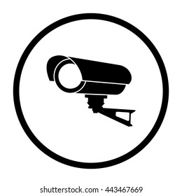 Video surveillance CCTV Camera  - black vector icon