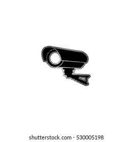 Video surveillance CCTV Camera  - black vector icon