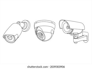 Vidéo-surveillance image de la caméra cctv ensemble d'illustrations vectorielles isolées
