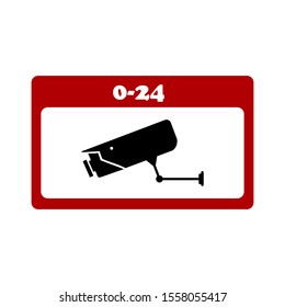 Video surveillance, CCTV camera icon. EPS 10