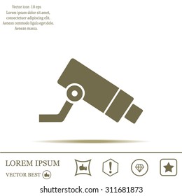 Video surveillance CCTV Camera - vector icon