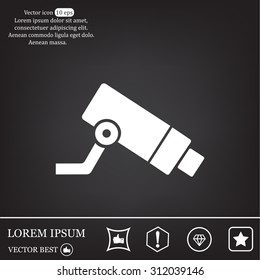 Video surveillance CCTV Camera - vector icon