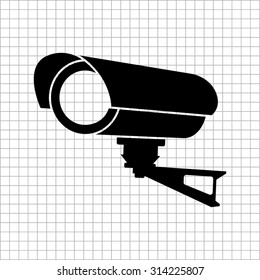Video surveillance CCTV Camera  - vector icon