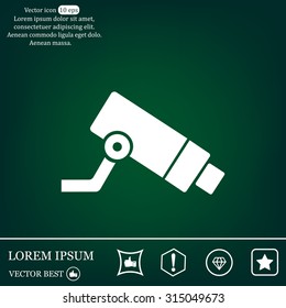 Video surveillance CCTV Camera - vector icon