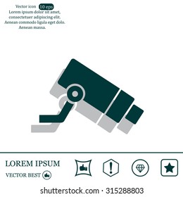 Video surveillance CCTV Camera - vector icon