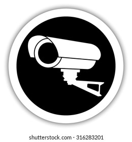 Video surveillance CCTV Camera  - vector icon