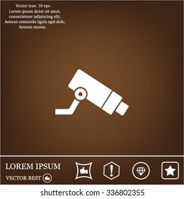 Video surveillance CCTV Camera - vector icon