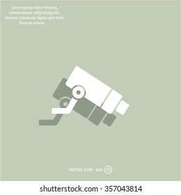 Video surveillance CCTV Camera - vector icon
