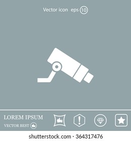 Video surveillance CCTV Camera - vector icon