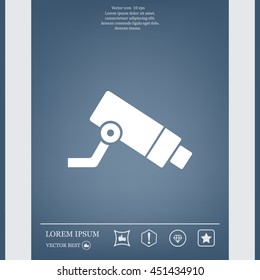 Video surveillance CCTV Camera - vector icon