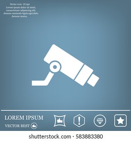 Video surveillance CCTV Camera - vector icon