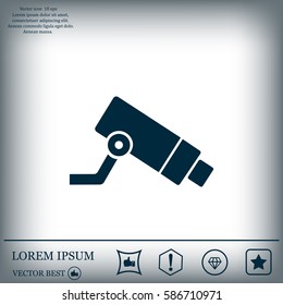 Video surveillance CCTV Camera - vector icon