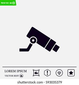 Video surveillance CCTV Camera - vector icon