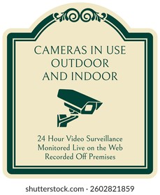 Video surveillance cctv recorded warning sign