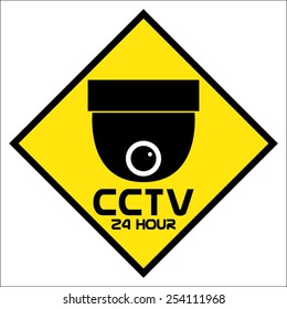 Video surveillance, CCTV, vector illustration