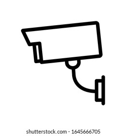 Video surveillance icon with a trendy style line. vector illustration. 02
