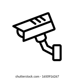 Video surveillance icon with a trendy style line. vector illustration. 01