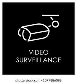 video surveillance icon vector