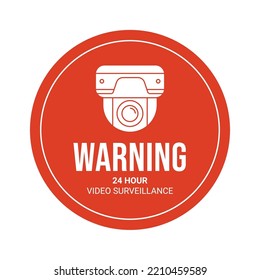 Video surveillance round flat sticker