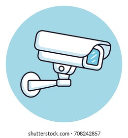 Video Surveillance Security Camera Vector Icon