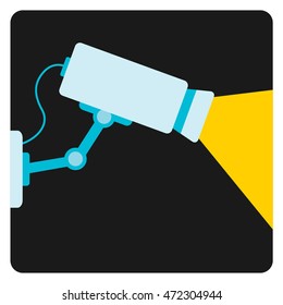 Video surveillance, security, safety, flat icons