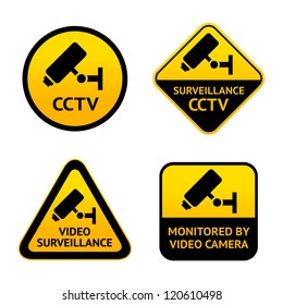 Video surveillance, set symbols security camera