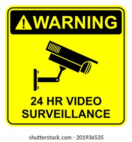 Video Surveillance Sign Stock Vector (Royalty Free) 201936535 ...