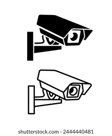 Video surveillance sign. Video camera icon. Symbol of surveillance, security, safety or video recording.