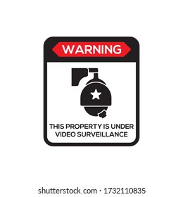 Video Surveillance Sign icon In Trendy Design Vector Eps 10