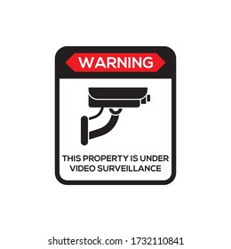 Video Surveillance Sign icon In Trendy Design Vector Eps 10