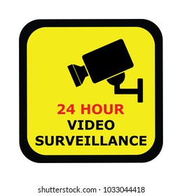 Video surveillance sign. Security camera icon. Vector