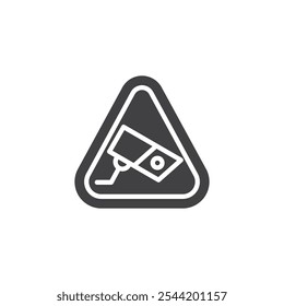 Video surveillance sign vector icon. filled flat sign for mobile concept and web design. Security Camera glyph icon. Symbol, logo illustration. Vector graphics