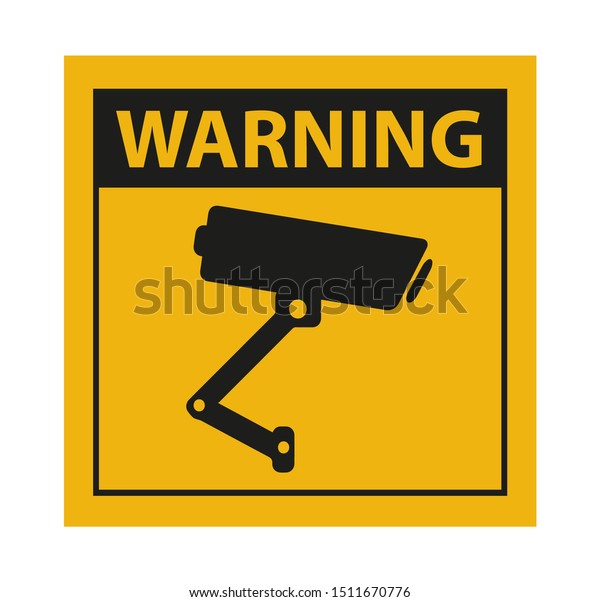 Video Surveillance Sign Vector Icon Stock Vector (Royalty Free