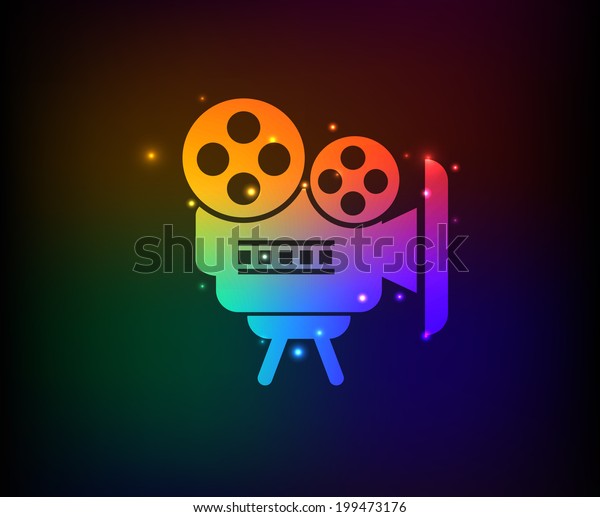 Video symbol,Rainbow\
vector